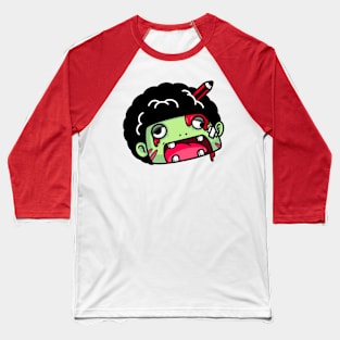 Afro Zombie (Head) Baseball T-Shirt